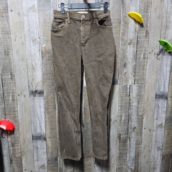 Abercrombie & Fitch 90s Straight Ultra High Rise Curve Love Brown Jeans - Picture 1 of 5